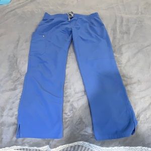 Figs kade cargo scrub pants ceil blue M